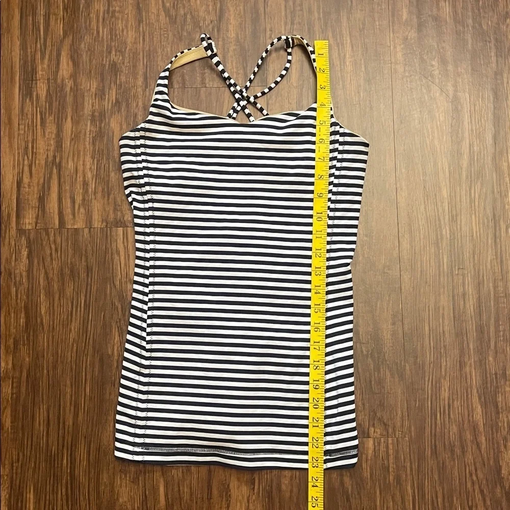 Lululemon Free To Be Tank Strappy Classic Stripe Black White stripes 4 - Picture 6 of 12